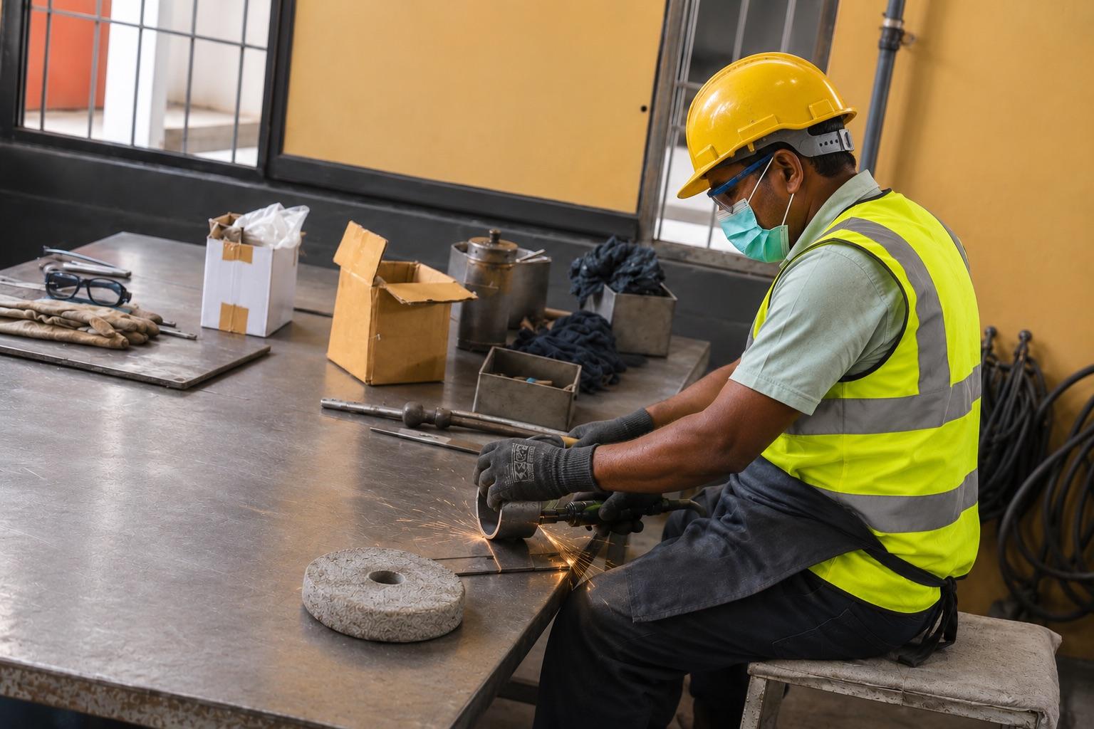 Casting production area and foundry machinery