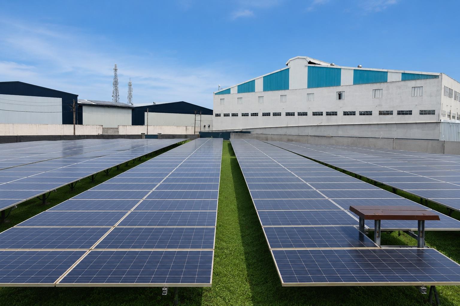 Solar power installation at the Steelage Technocast manufacturing facility supporting sustainable production